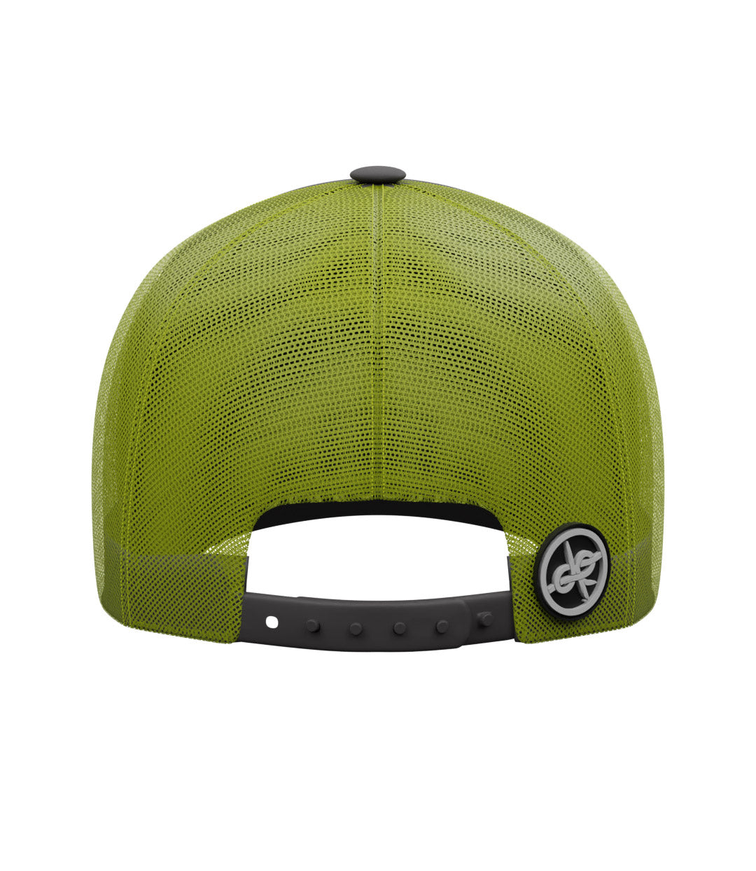 Metal Badge Design Trucker Cap Charcoal/Neon Yellow