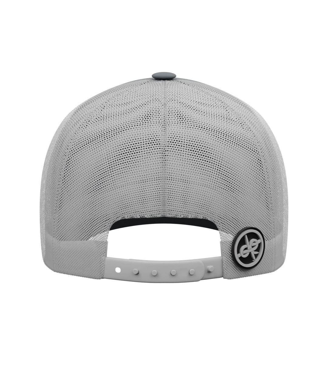 Metal Badge Design Trucker Cap Heather Grey/White