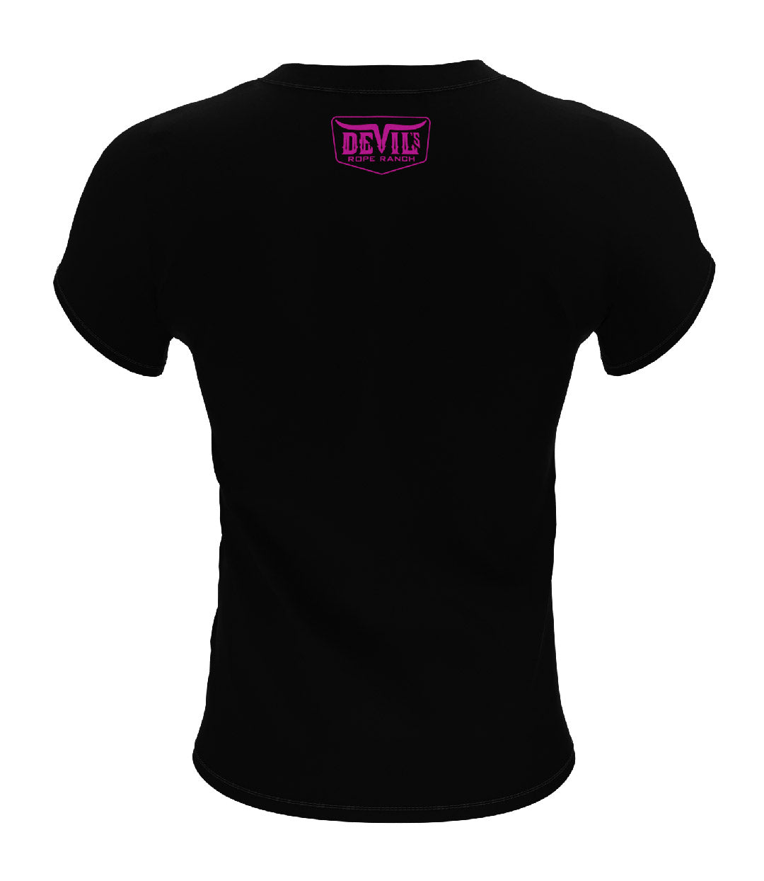 LongHorn Bolt Design T-shirt Black/Neon Pink