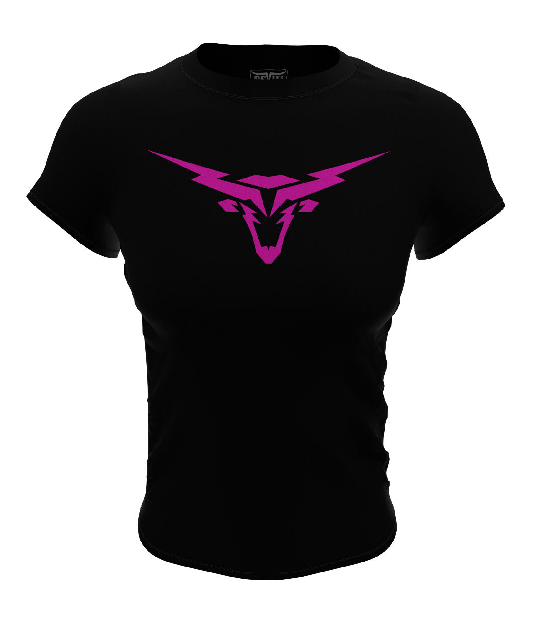 LongHorn Bolt Design T-shirt Black/Neon Pink